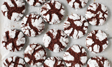 Peppermint Chocolate Crinkle Cookies (Gluten Free)