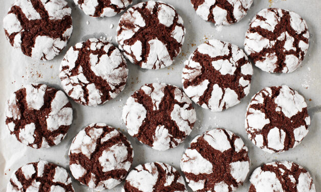 Peppermint Chocolate Crinkle Cookies (Gluten Free)